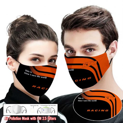 KTM racing this is how i save the world full printing face mask 1