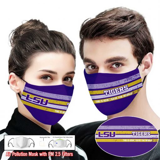 LSU tigers football this is how i save the world face mask 1