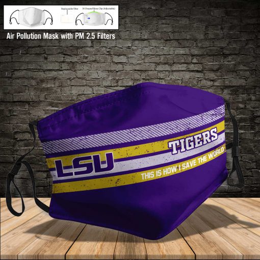 LSU tigers football this is how i save the world face mask 3