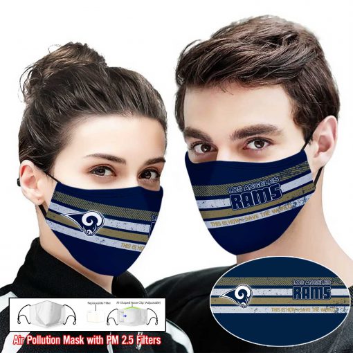 Los angeles rams this is how i save the world full printing face mask 2