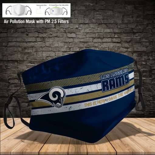 Los angeles rams this is how i save the world full printing face mask 4
