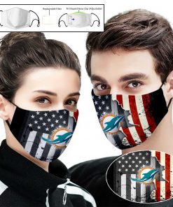 Miami dolphins american flag full printing face mask 1