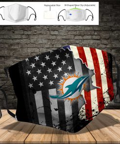 Miami dolphins american flag full printing face mask 4