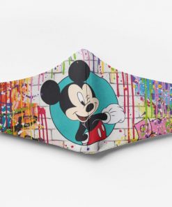 Mickey mouse watercolor full printing face mask 1