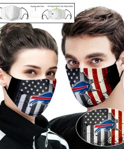 NFL buffalo bills american flag full printing face mask 1