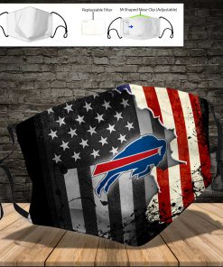 NFL buffalo bills american flag full printing face mask 3
