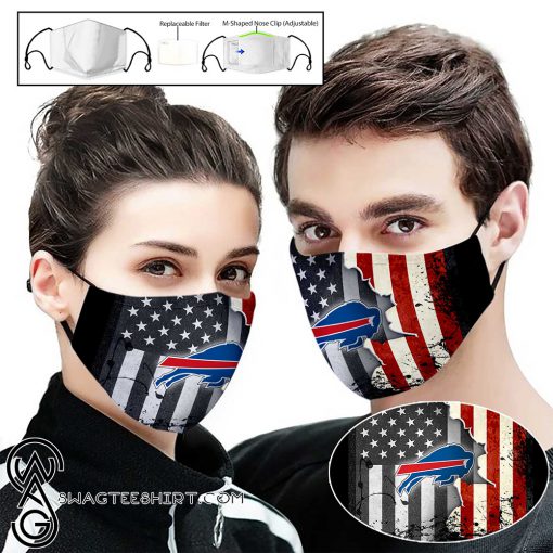 NFL buffalo bills american flag full printing face mask