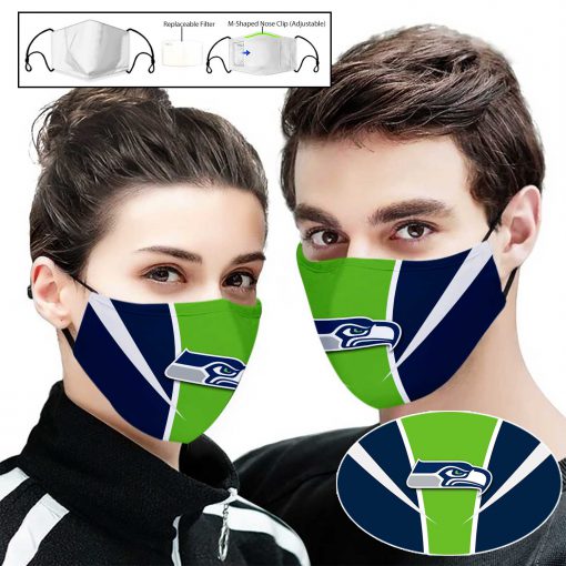 National football league seattle seahawks full printing face mask 2
