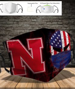 Nebraska cornhuskers american flag full printing face mask 3