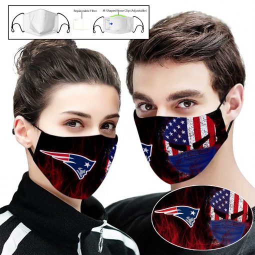 New england patriots american warrior full printing face mask 1