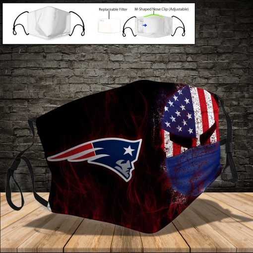 New england patriots american warrior full printing face mask 3