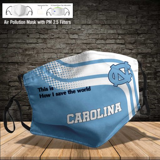 North carolina tar heels this is how i save the world face mask 3