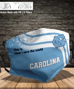 North carolina tar heels this is how i save the world face mask 4