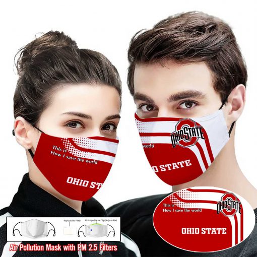 Ohio state buckeyes this is how i save the world full printing face mask 1