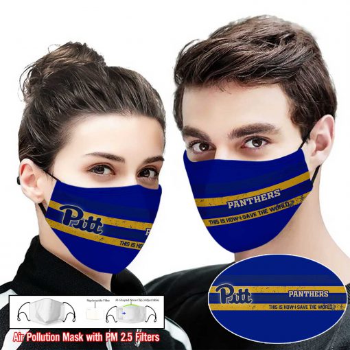 Pitt panthers this is how i save the world face mask 2