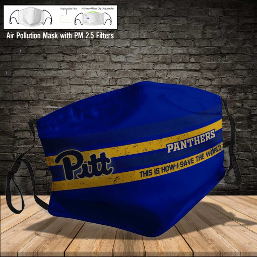 Pitt panthers this is how i save the world face mask 3