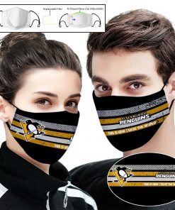 Pittsburgh penguins this is how i save the world face mask 2