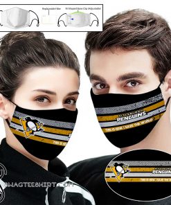 Pittsburgh penguins this is how i save the world face mask