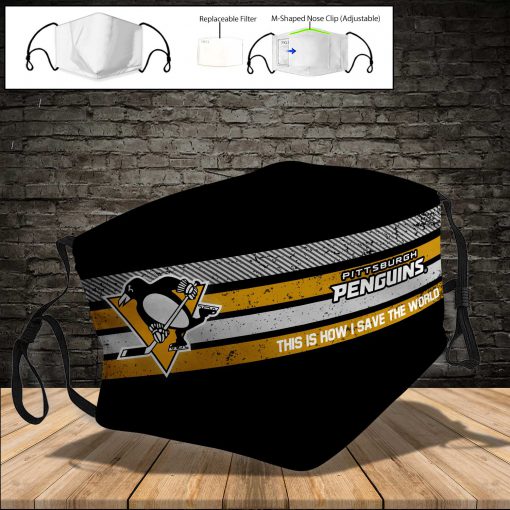 Pittsburgh penguins this is how i save the world face mask 3