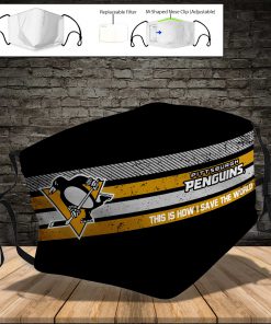 Pittsburgh penguins this is how i save the world face mask 4