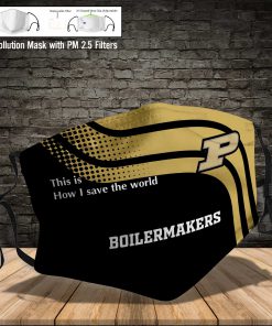 Purdue boilermakers this is how i save the world face mask 3
