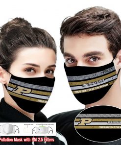 Purdue boilermakers this is how i save the world full printing face mask 1