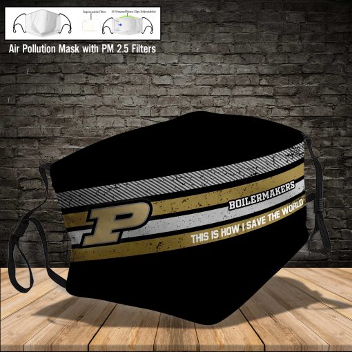 Purdue boilermakers this is how i save the world full printing face mask 3