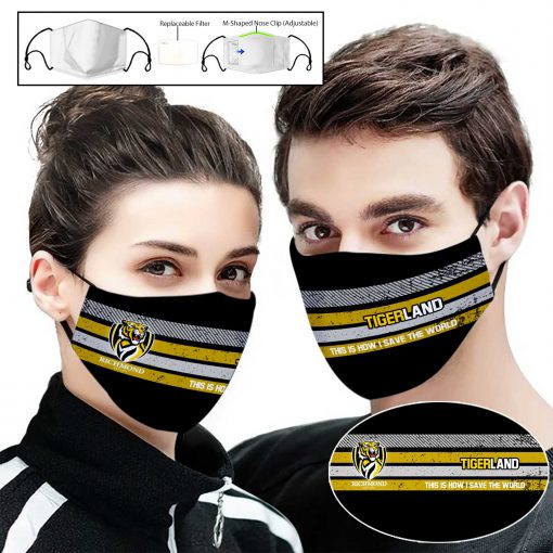 Richmond football club tigers this is how i save the world face mask 1