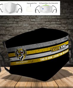 Richmond football club tigers this is how i save the world face mask 3