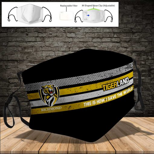 Richmond football club tigers this is how i save the world face mask 4