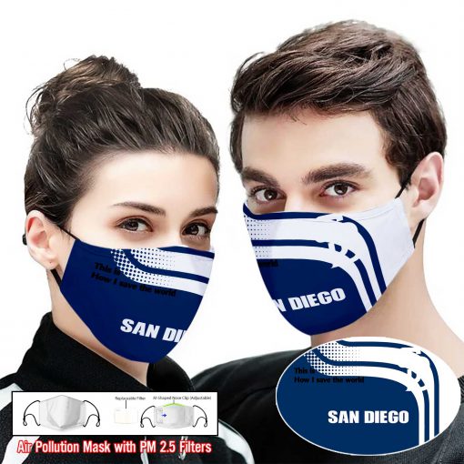 San diego padres this is how i save the world face mask 2