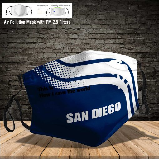 San diego padres this is how i save the world face mask 3