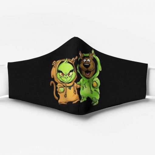 Scooby-doo and grinch friends christmas face mask 1