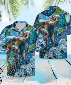Sea turtle hawaiian shirt