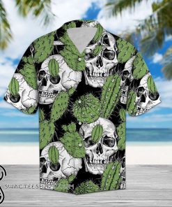 Skull and cactus hawaiian shirt