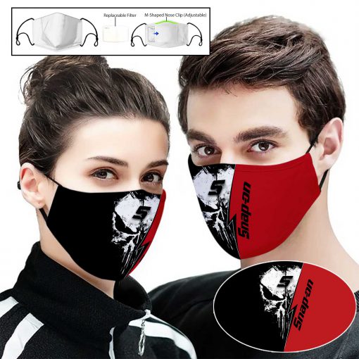 Skull snap on full printing face mask 1