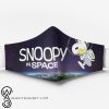Snoopy and woodstock in space full printing face mask