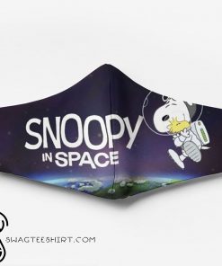 Snoopy and woodstock in space full printing face mask