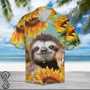 Sunflower and sloth hawaiian shirt