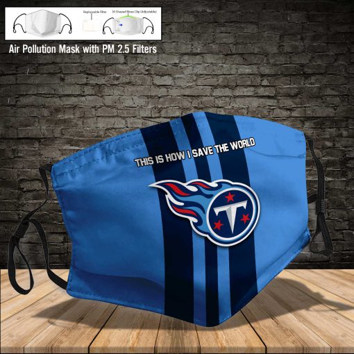 Tennessee titans this is how i save the world full printing face mask 3