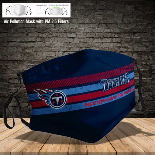 Tennessee titans this is how i save the world full printing face mask 4