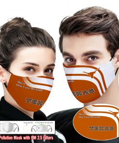 Texas longhorns this is how i save the world full printing face mask 1