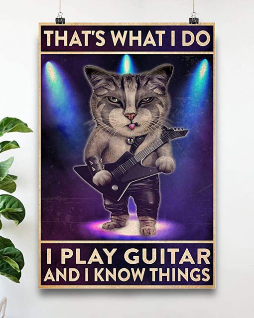 That's what i do i play guitar and i know things cat poster 1