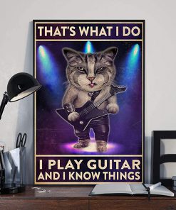 That's what i do i play guitar and i know things cat poster 4