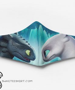 Toothless and light fury full printing face mask