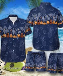 Tropical guitar hawaiian shirt