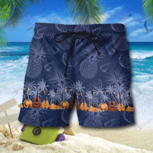 Tropical guitar hawaiian shorts