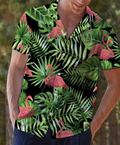 Tropical hawaii flamingo hawaiian shirt 1