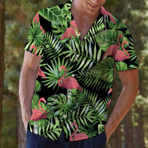 Tropical hawaii flamingo hawaiian shirt 1
