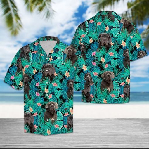 Tropical neapolitan mastiff hawaiian shirt 1